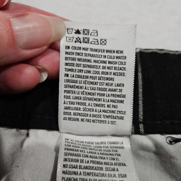 American Eagle Size 2 Black Plaid Super‎ Hi-Rise Skinny Cropped Pants Drawstring - Picture 6 of 10